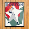Abstract Boston Baseball Pitcher Print