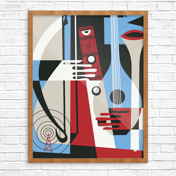 Colorful Musical Instruments Print