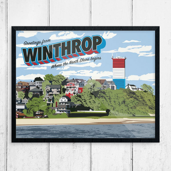 Greetings from Winthrop, MA Print
