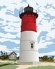 Nauset Light Cape Cod Magnet & Greeting Card