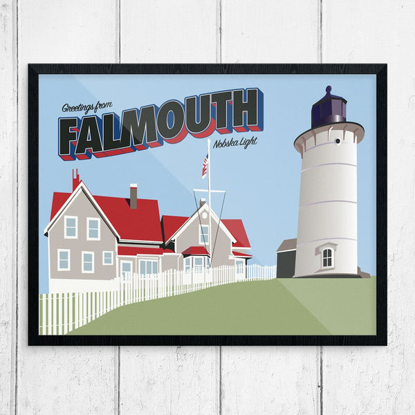 Greetings from Falmouth Nobska Light Print