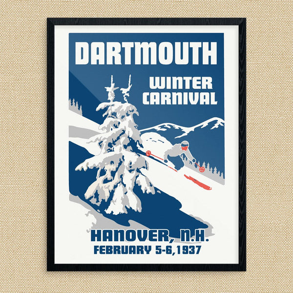 Dartmouth 1937 Winter Carnival Ski Poster