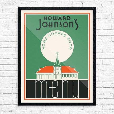 Vintage Howard Johnson's Menu Cover Print