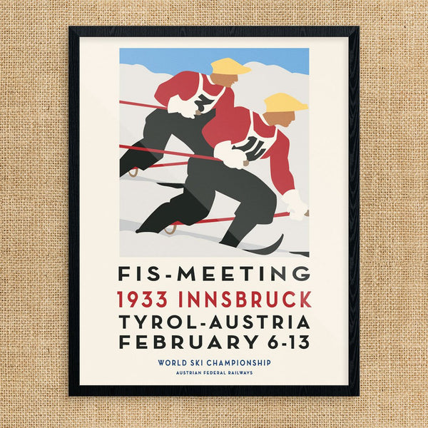 FIS Meeting 1933 Innsbruck Ski Poster