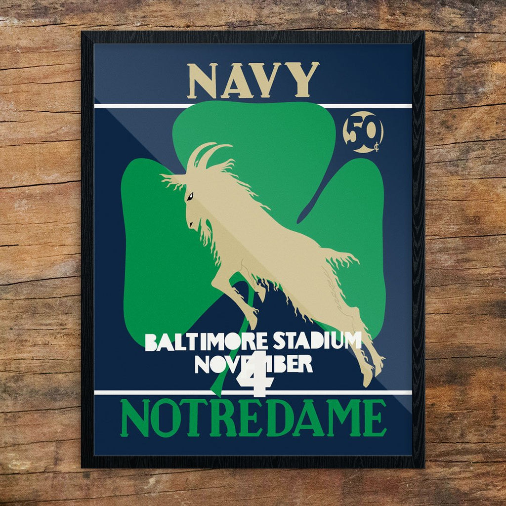 Navy Vs Notre Dame 1932 Football Game Program Cover Print