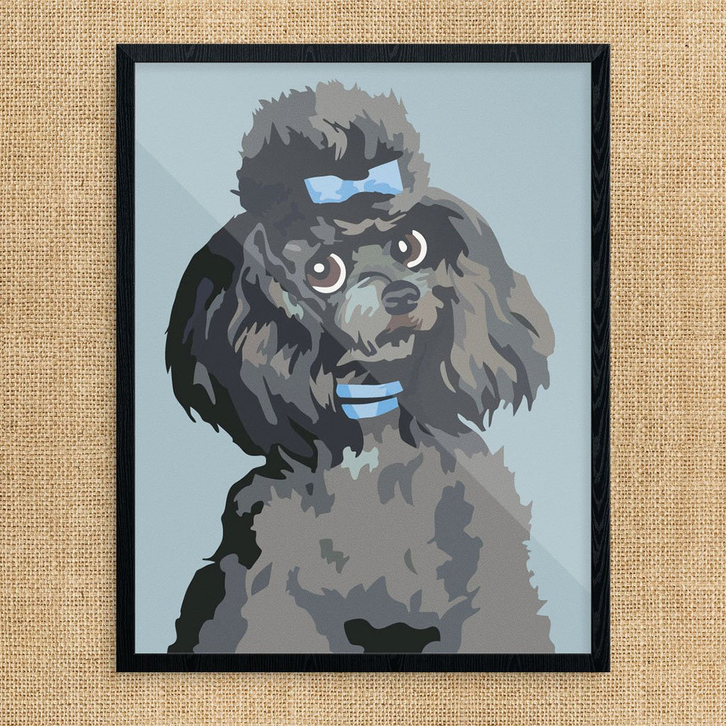 Skeptical Paint By Number Poodle Print