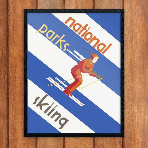 Ski the National Parks Vintage Ski Poster