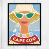 Cape Cod Sun Hat Woman Print