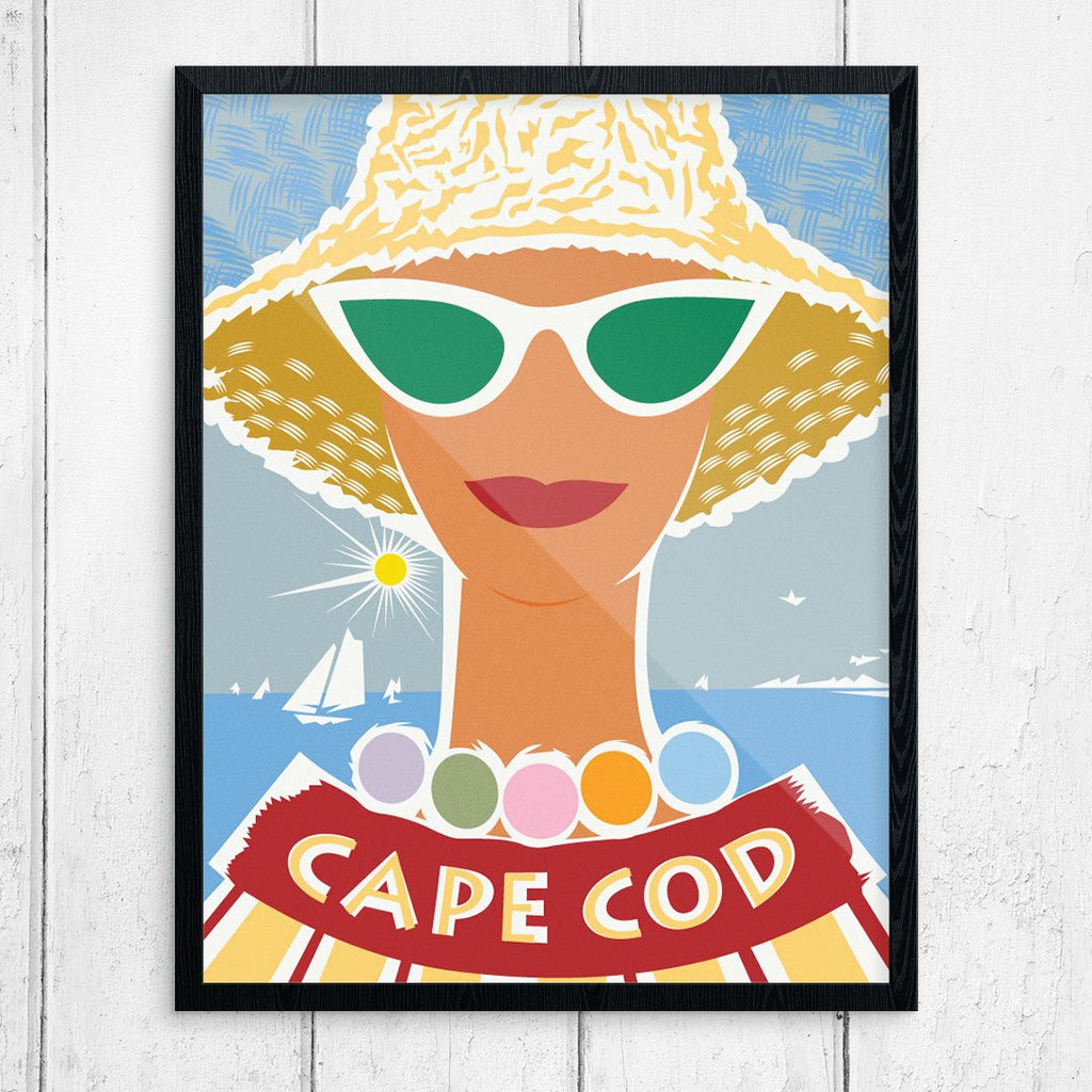 Cape Cod Sun Hat Woman Print