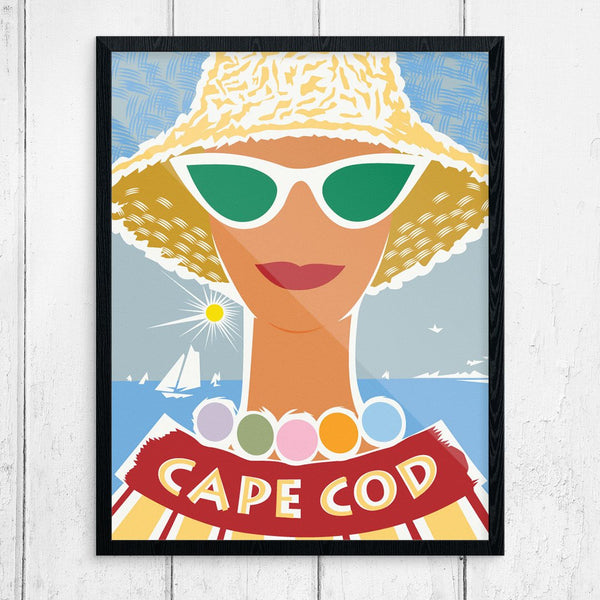 Cape Cod Sun Hat Woman Print