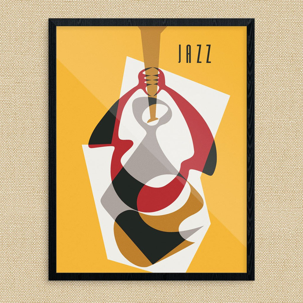 Adstract Jazz Horn Player Print