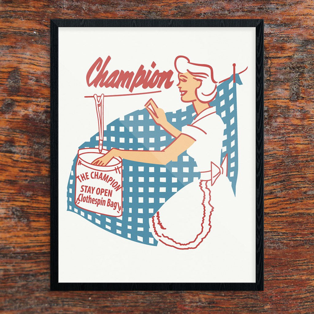 Champion Clothespins Print