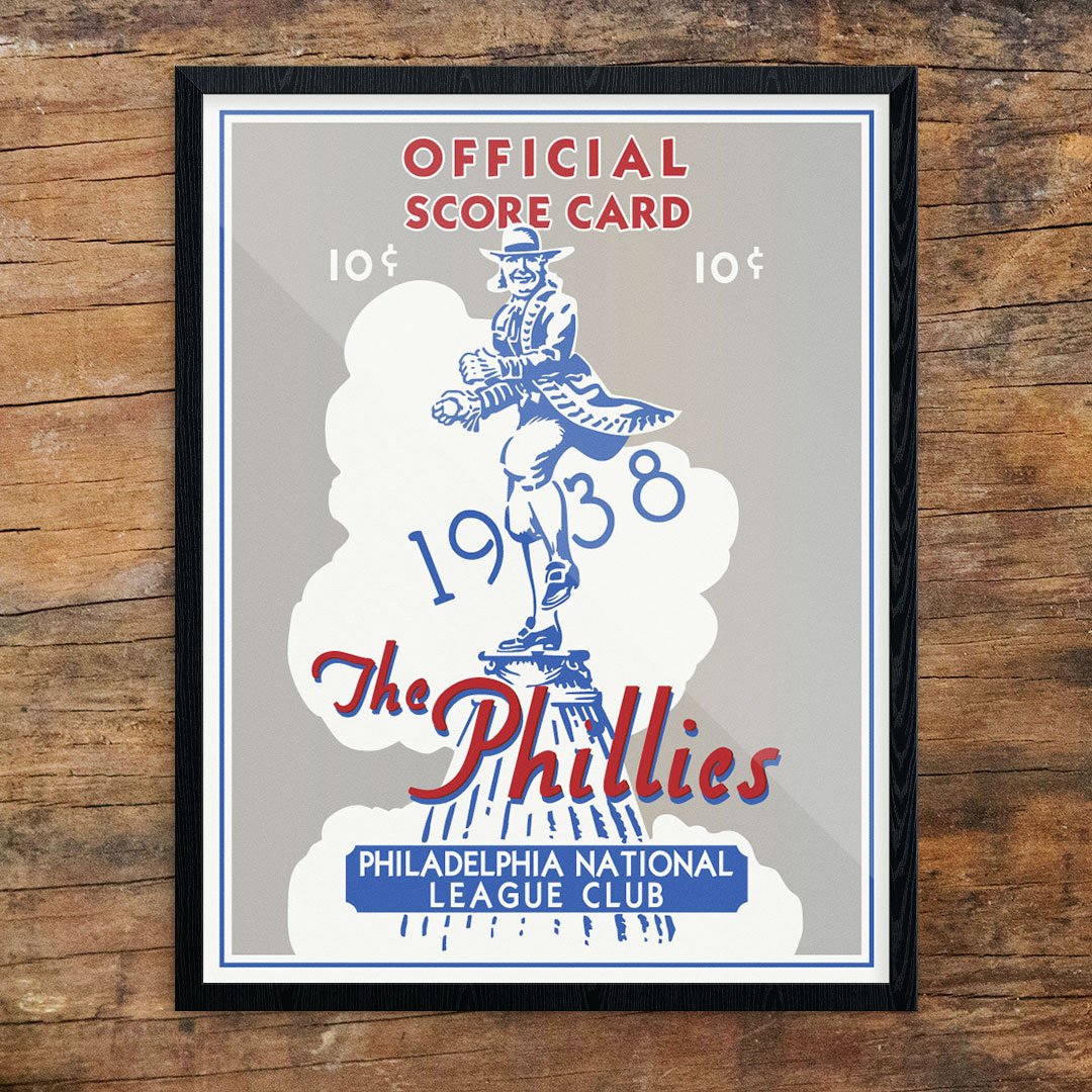 The Philadelphia Phillies 1938 Official Score Card Print – Fridgedoor