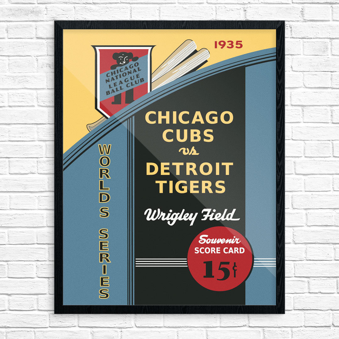 Chicago Cubs Vs Detroit Tigers 1935 World Series Wrigley Field Scorecard Print 11 x 14 Print