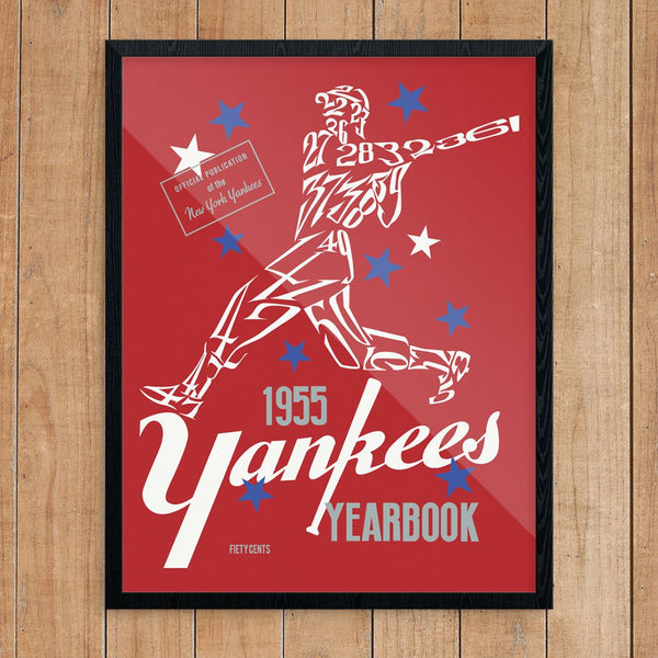 New York Yankees 1955 Yearbook Cover Print