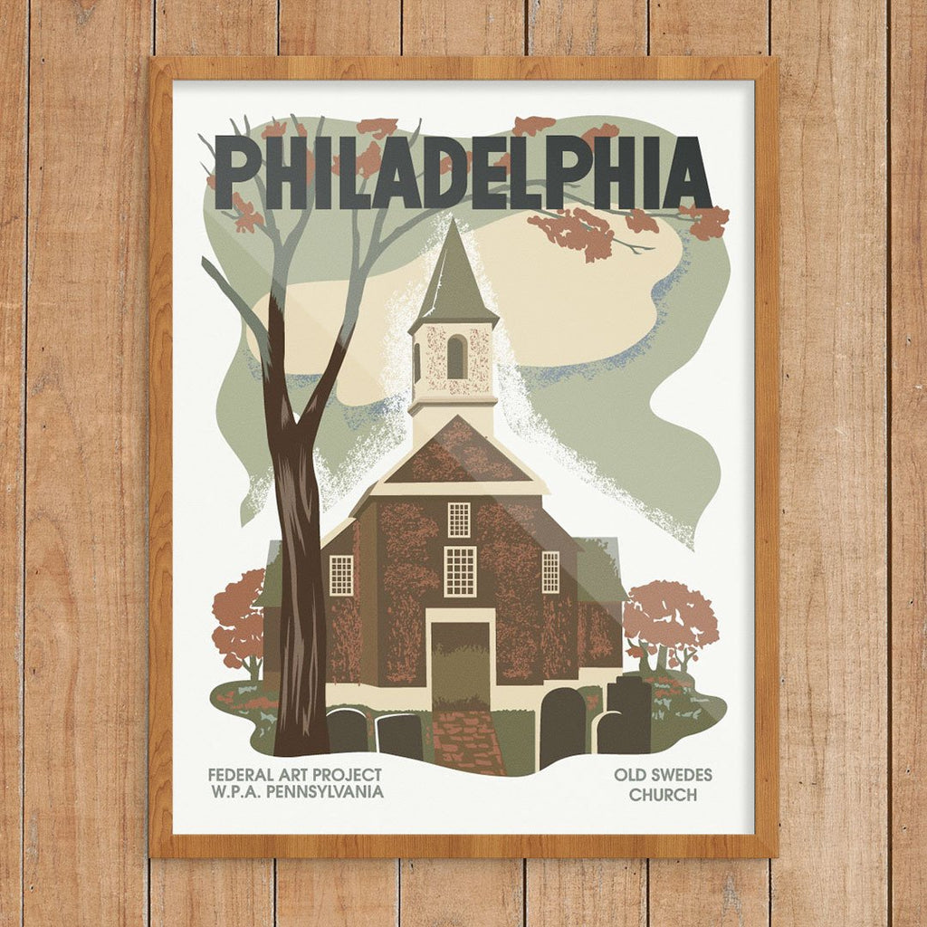 Philadelphia Old Swedes Church WPA Poster