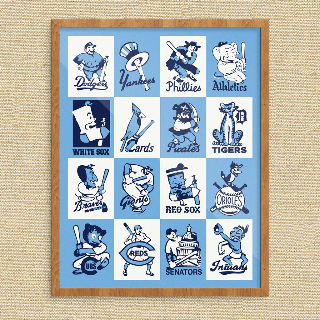 Major League Baseball 1956 Baseball Team Lineup Print