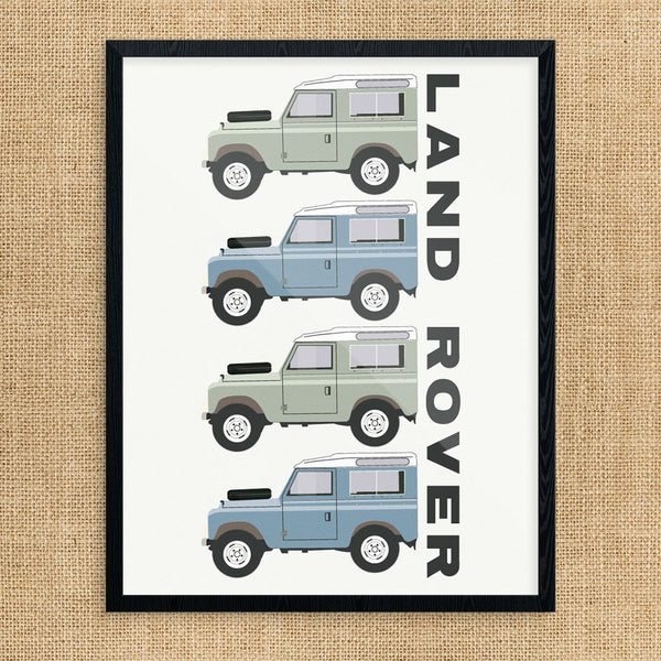 Classic Land Rover Defenders D90 Vehicle Print