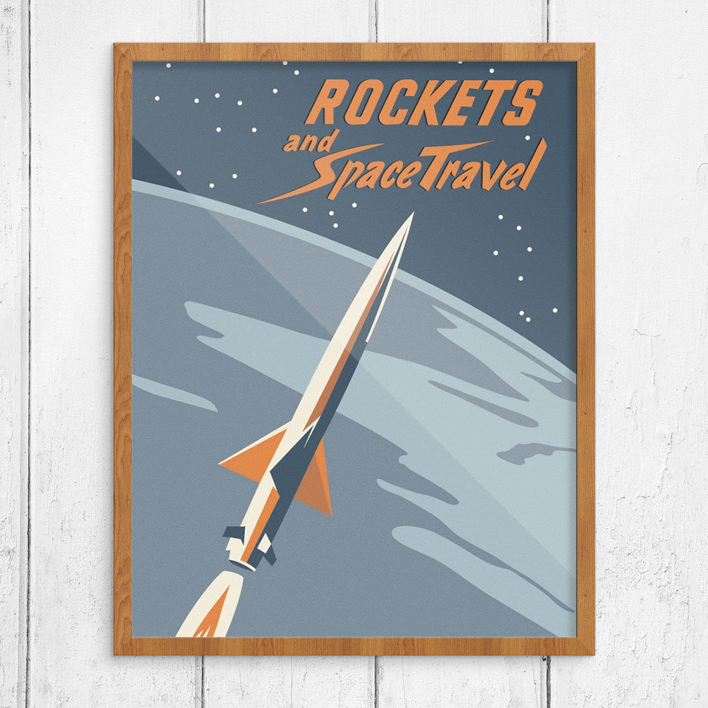 Rockets and Space Travel Science Fiction Print