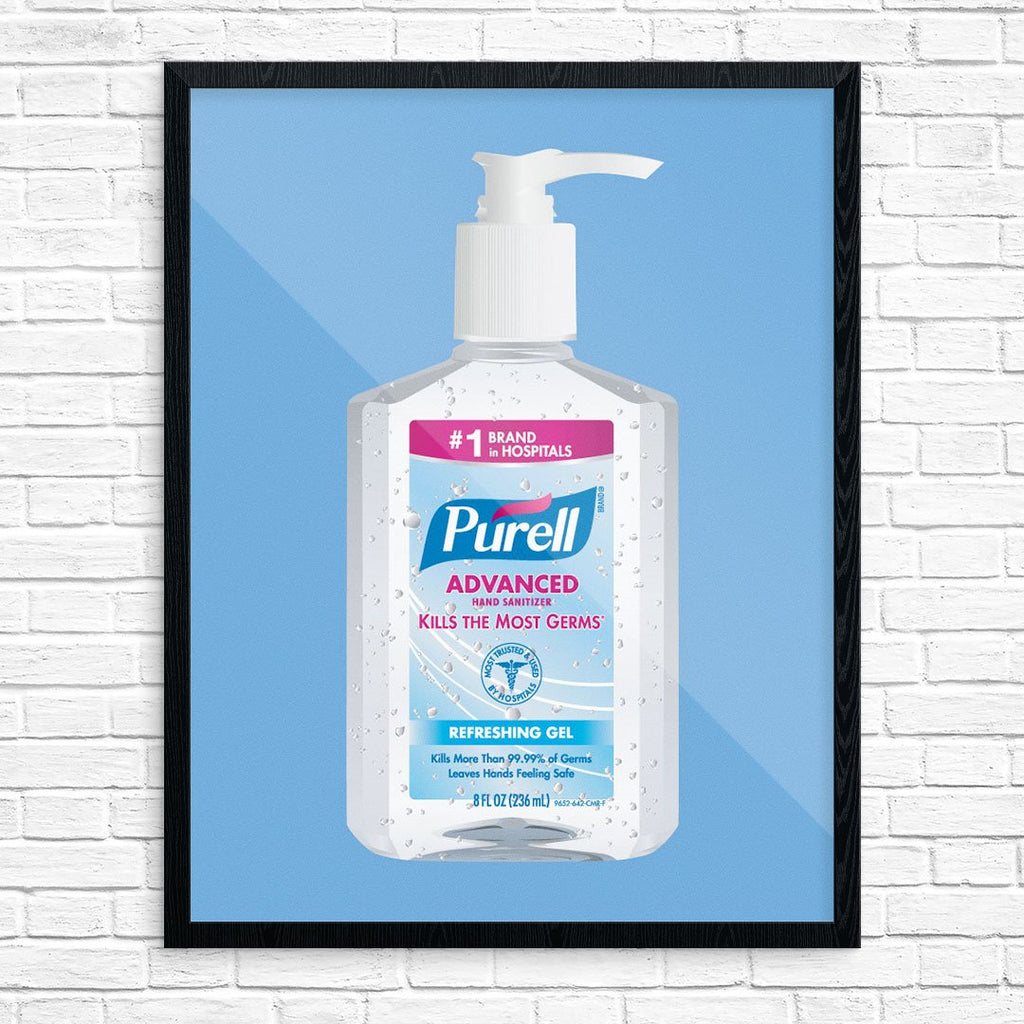 Purell Hand Sanitizer Bottle Illustration 11 x 14 Print