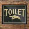 Toilet This Way Vintage Sign