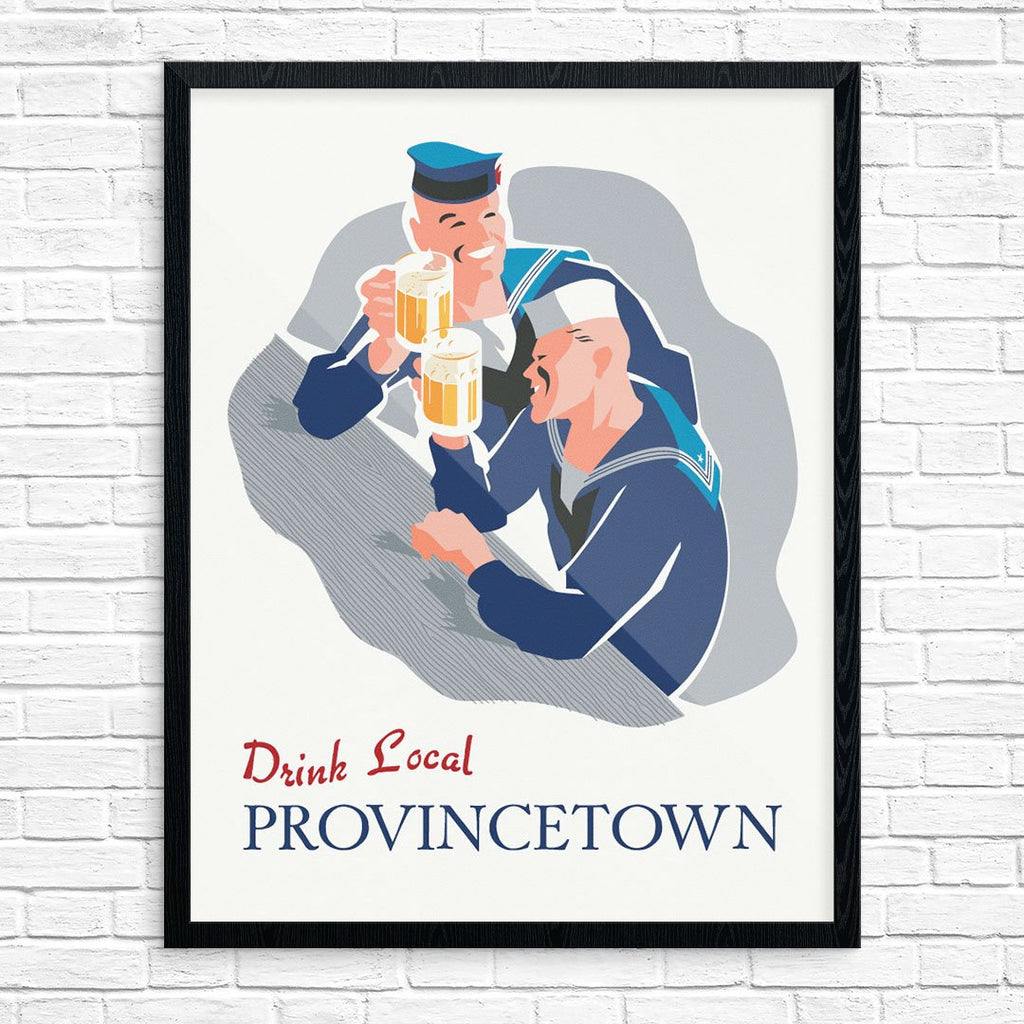 Drink Local Provincetown Drinking Sailors Print