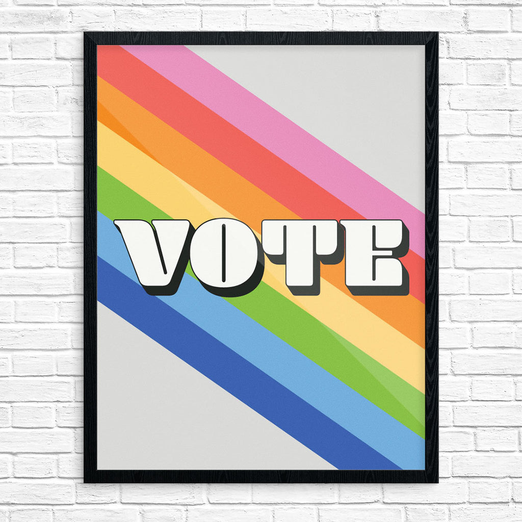 Vote Rainbow Print