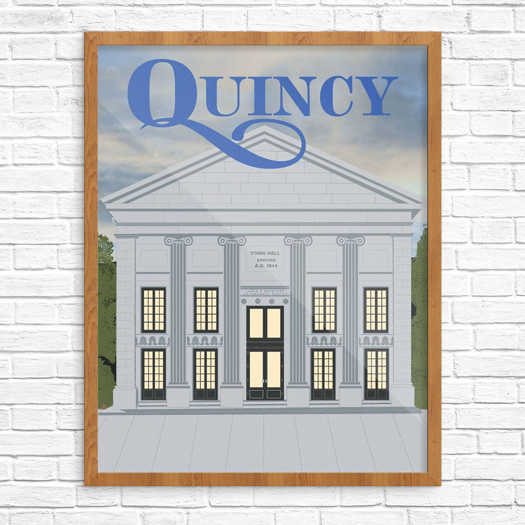 Quincy City Hall Building Print