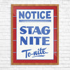 Notice Stag Night To-Night Print