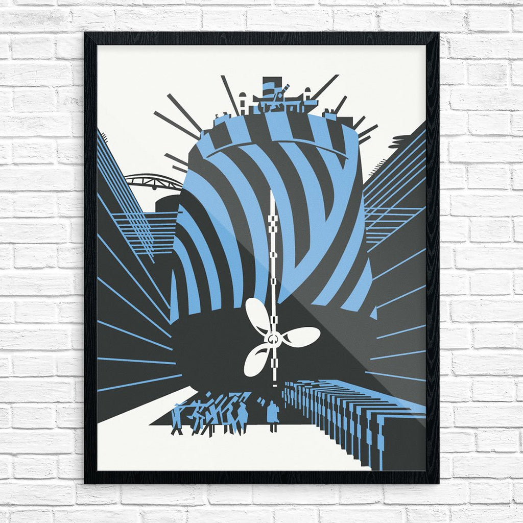 Dazzle Camo British Warship Print