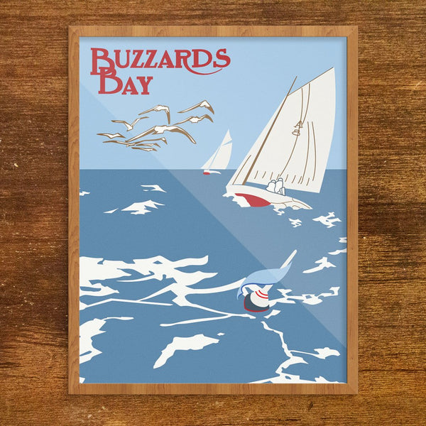 Buzzards Bay Mass Sailboats Print