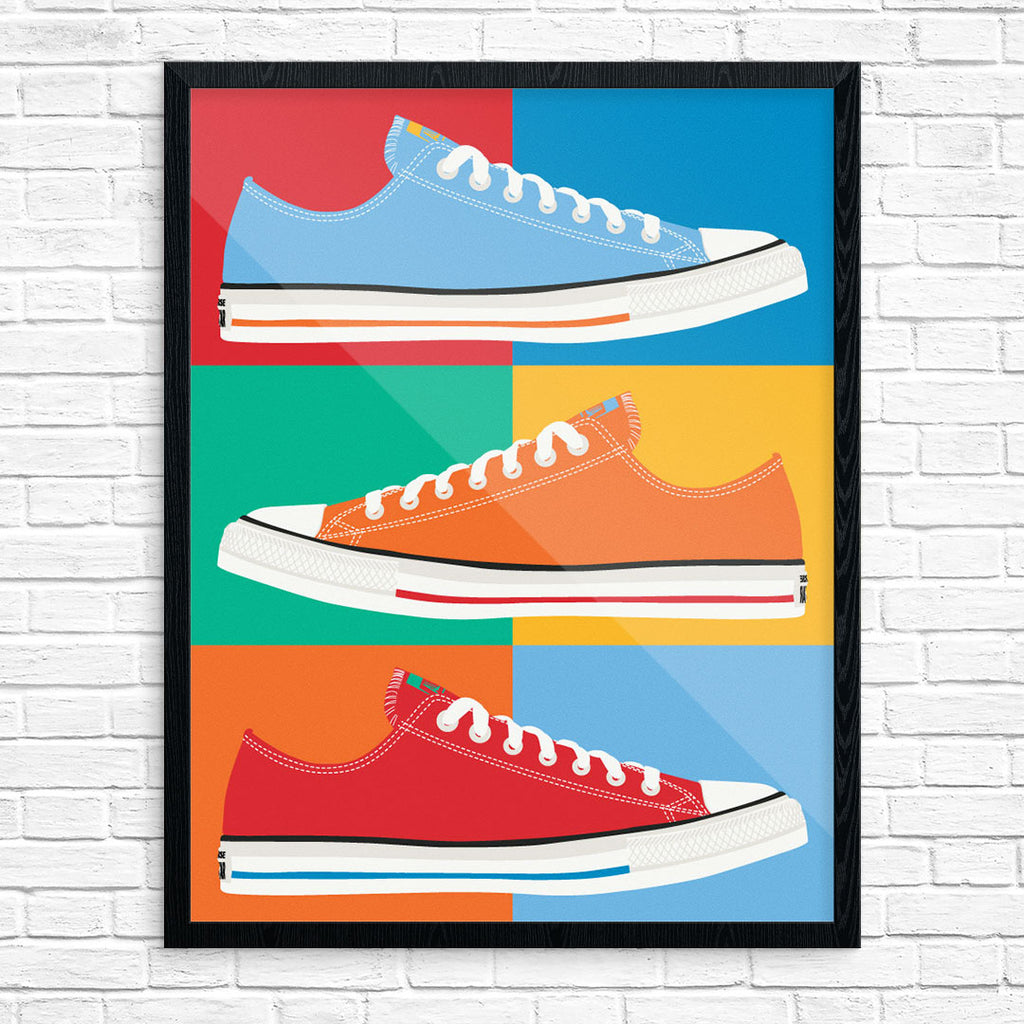 Colorful Chuck Taylor All Stars Collage Print
