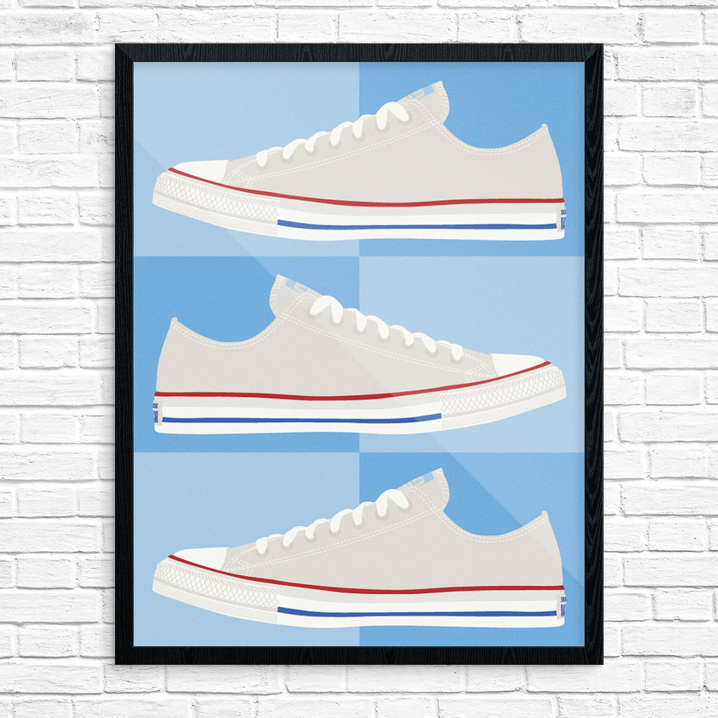 Chuck Taylor All Stars Red, White & Blues Print