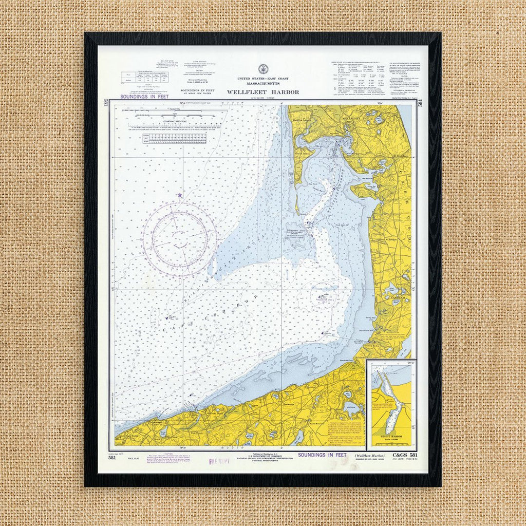 Wellfleet Harbor Nautical Chart Print