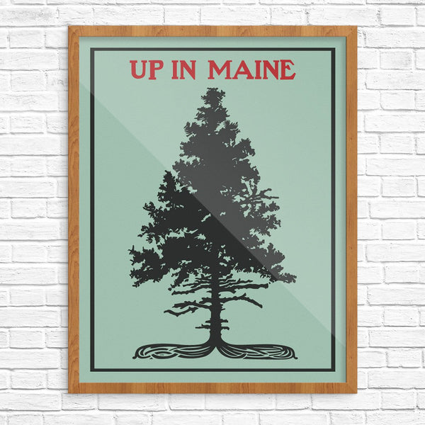 Up In Maine Pine Tree Print