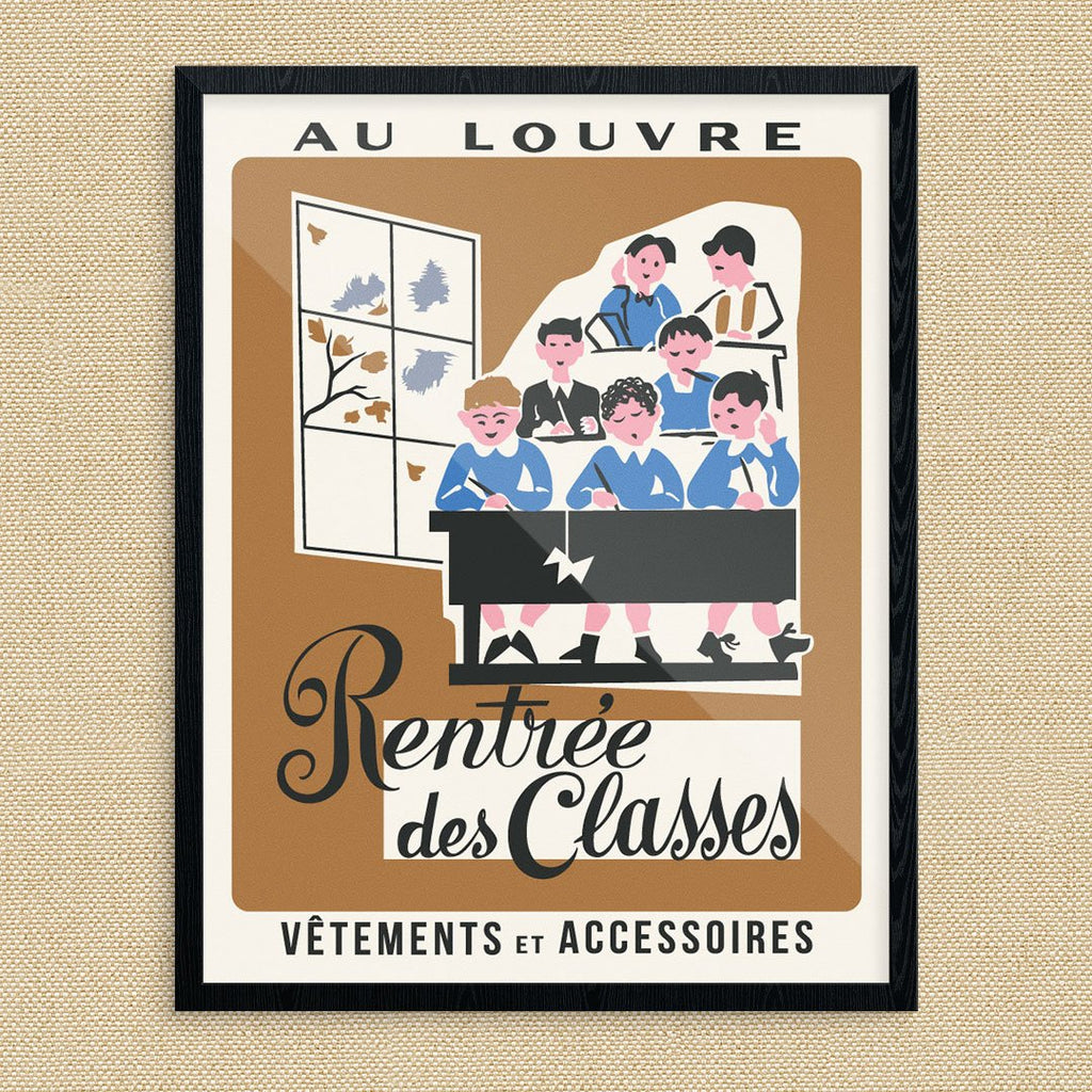 Au Louvre Rentree des Classes Print