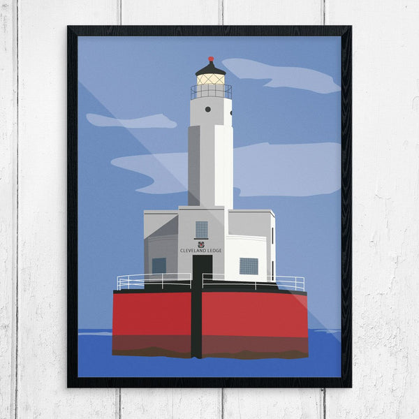 Cleveland Ledge Lighthouse Buzzards bay 11 x 14 Inch Print