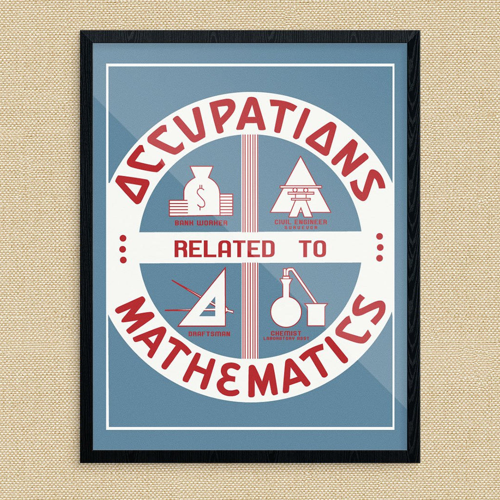 Occupations Related to Mathametics WPA Print