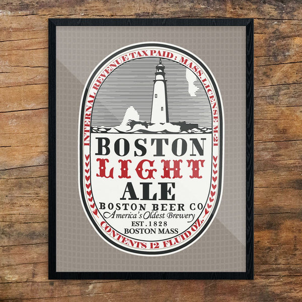 Boston Light Ale, Boston Beer Co label Print