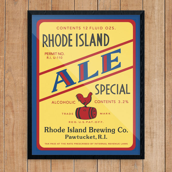 Rhode Island Special Ale Beer Label, Rhode Island Brewing Co Print