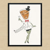 Anthropomorphic Bourbon Manhattan Cocktail Print