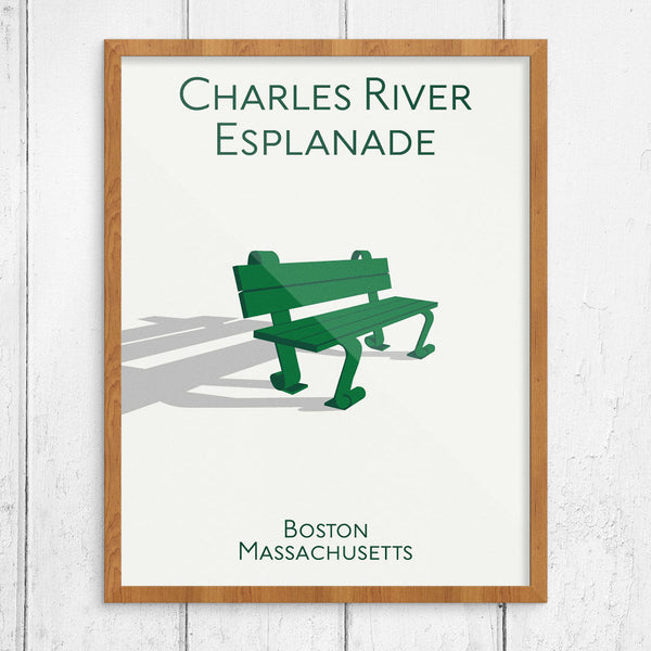 Charles River Esplanade Bench Print