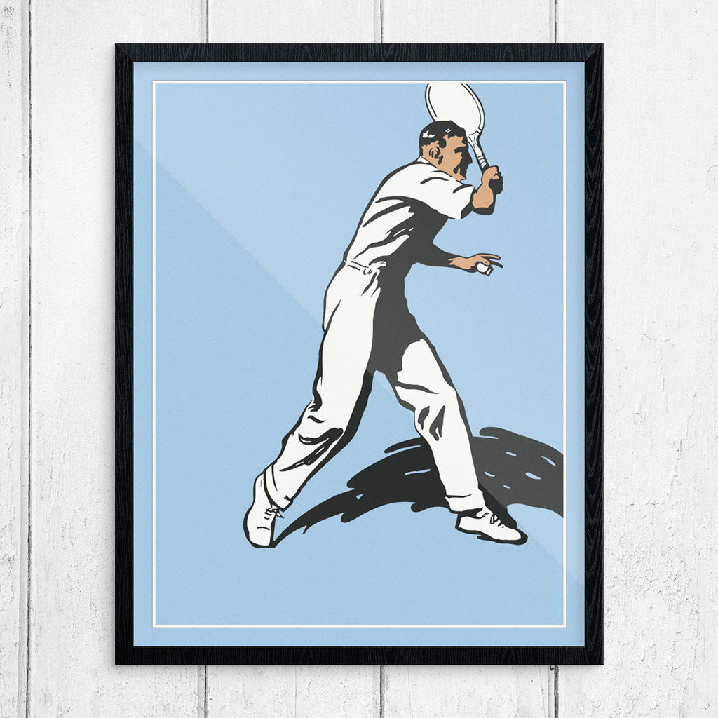 Strong Vintage Tennis Player Print