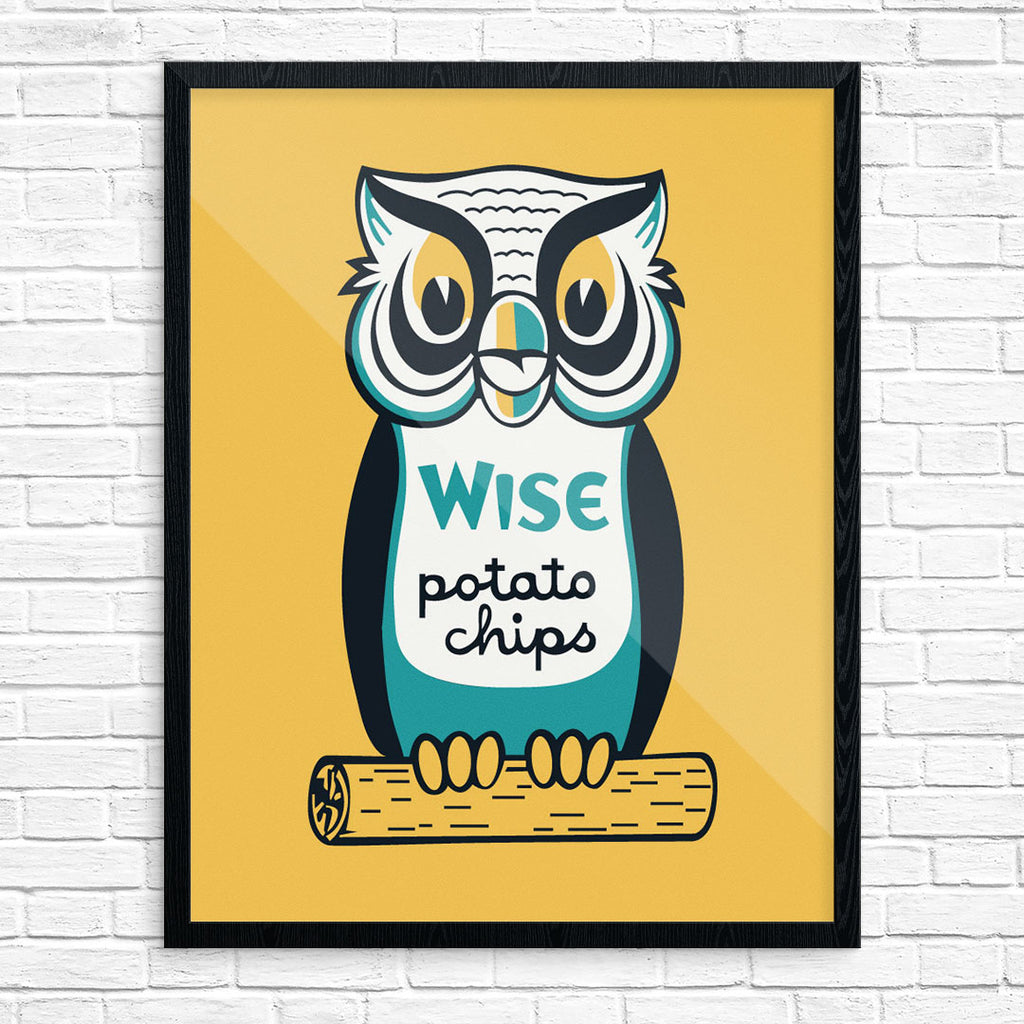 Wise Potato Chip Owl Print –