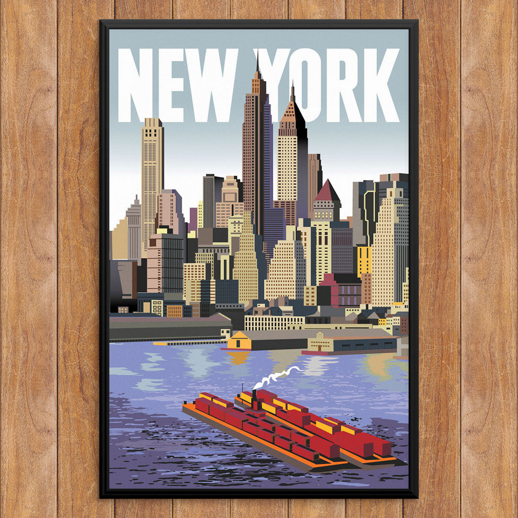 New York Skyline From Brooklyn Heights 12 x 18 Print