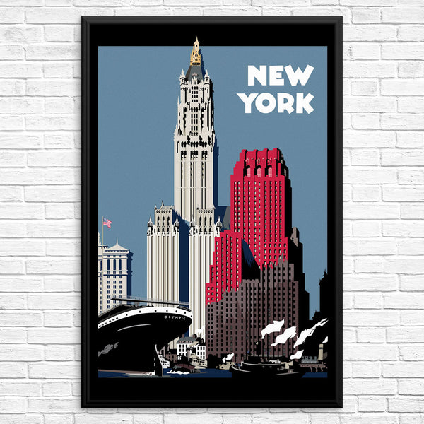 New York Harbor 12 x 18 Print