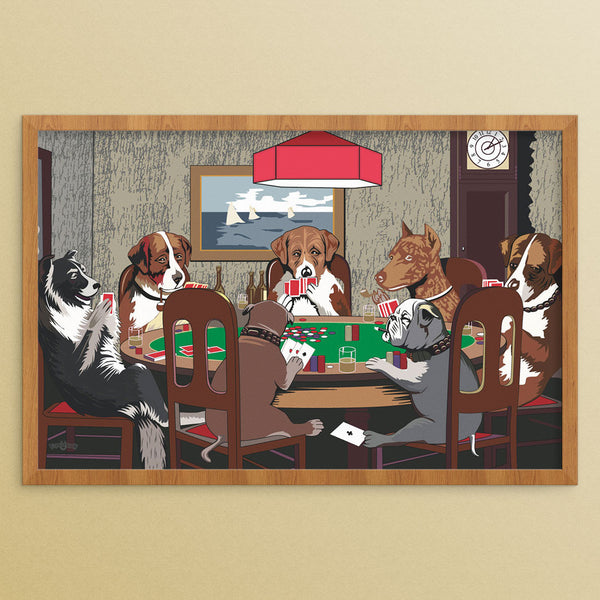 Dogs Playing Poker 12 x 18 Print
