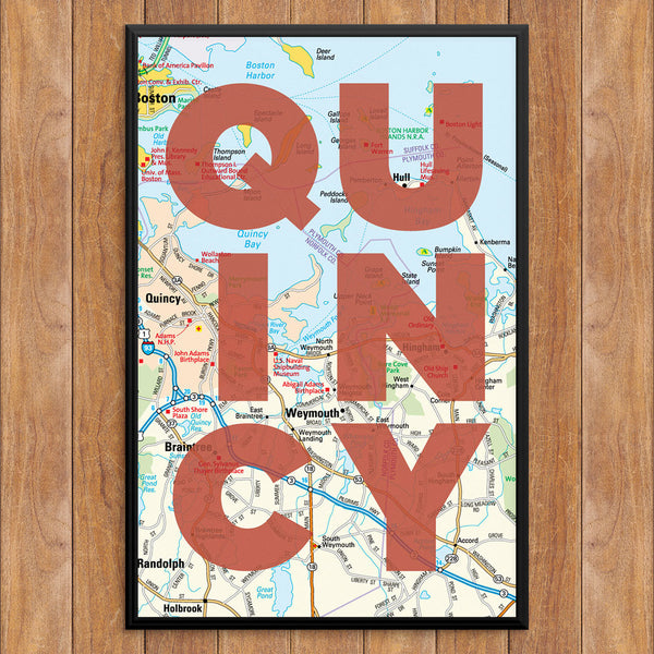 Quincy Map 12 x 18 Print