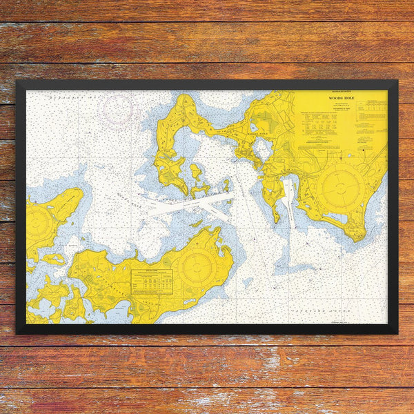 Woods Hole Passage Nautical Chart 12 x 18 Print