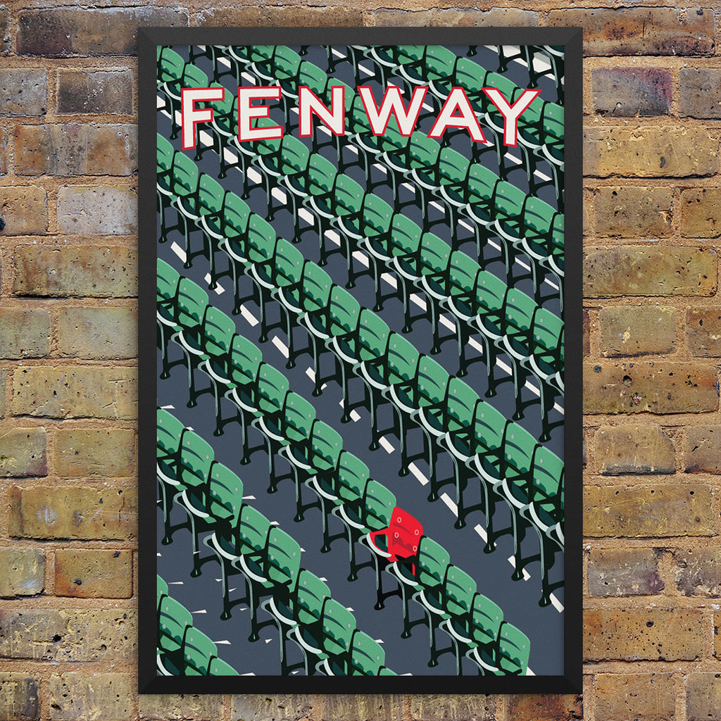 Fenway Park Ted Williams Red Seat 12 x 18 Print